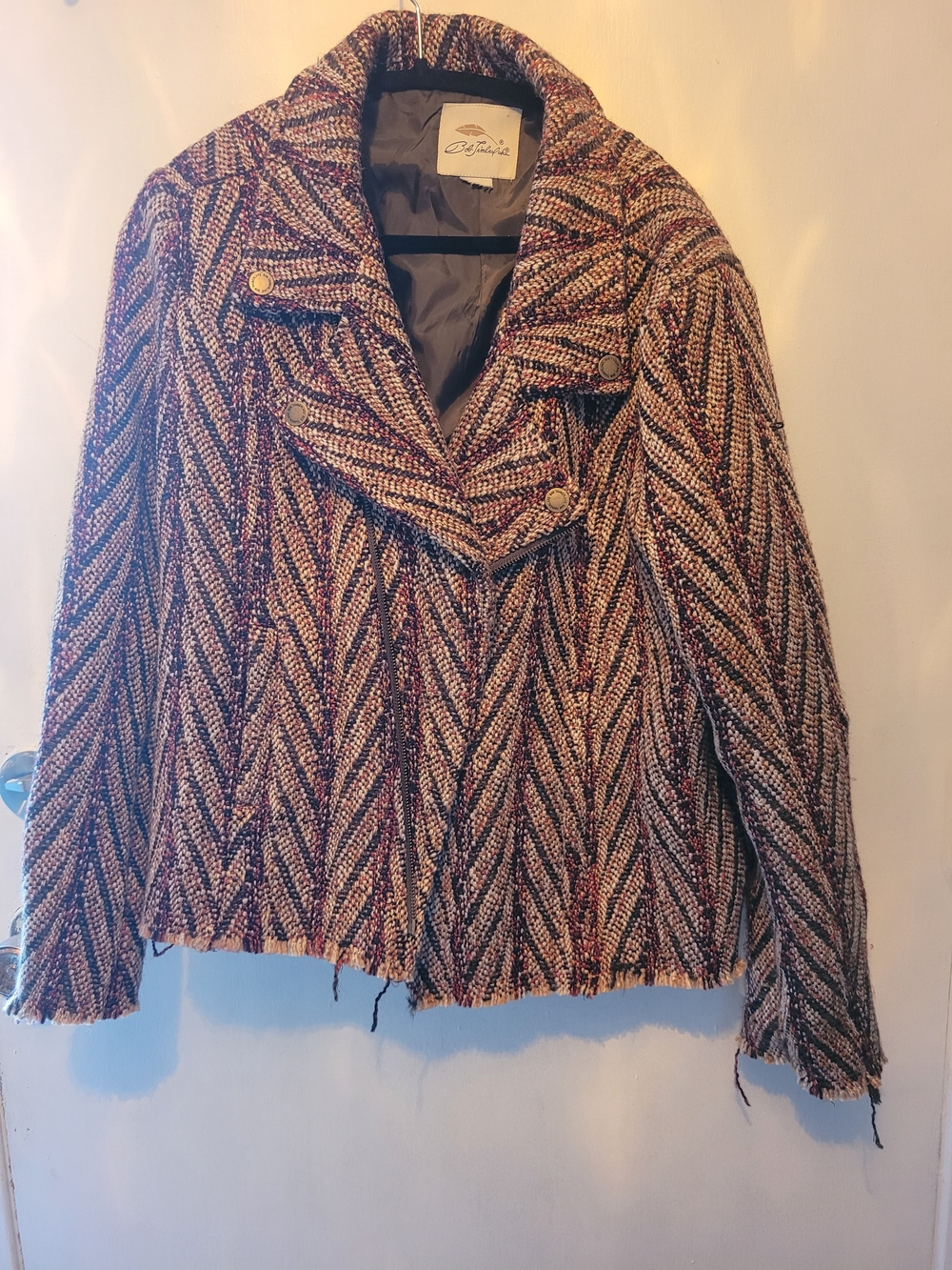 Liz Claiborne Women's Tweed Moto Jacket - Multicolor